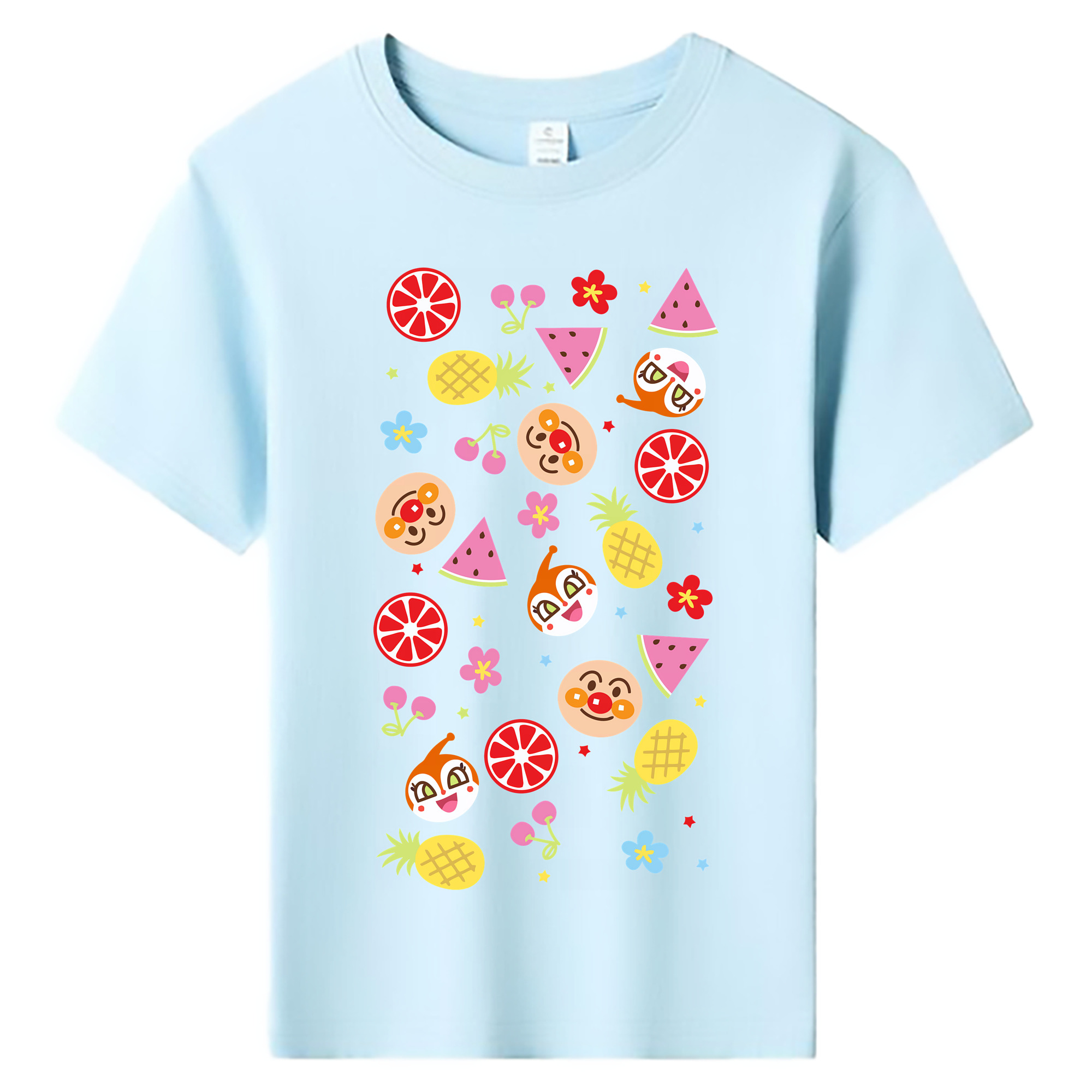 （画像用） アンパンマン Anpanman 綿100％キッズTシャツ（フロントプリント）